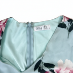Ally Fashion Light Blue Floral V-Neck Romper - Size 8