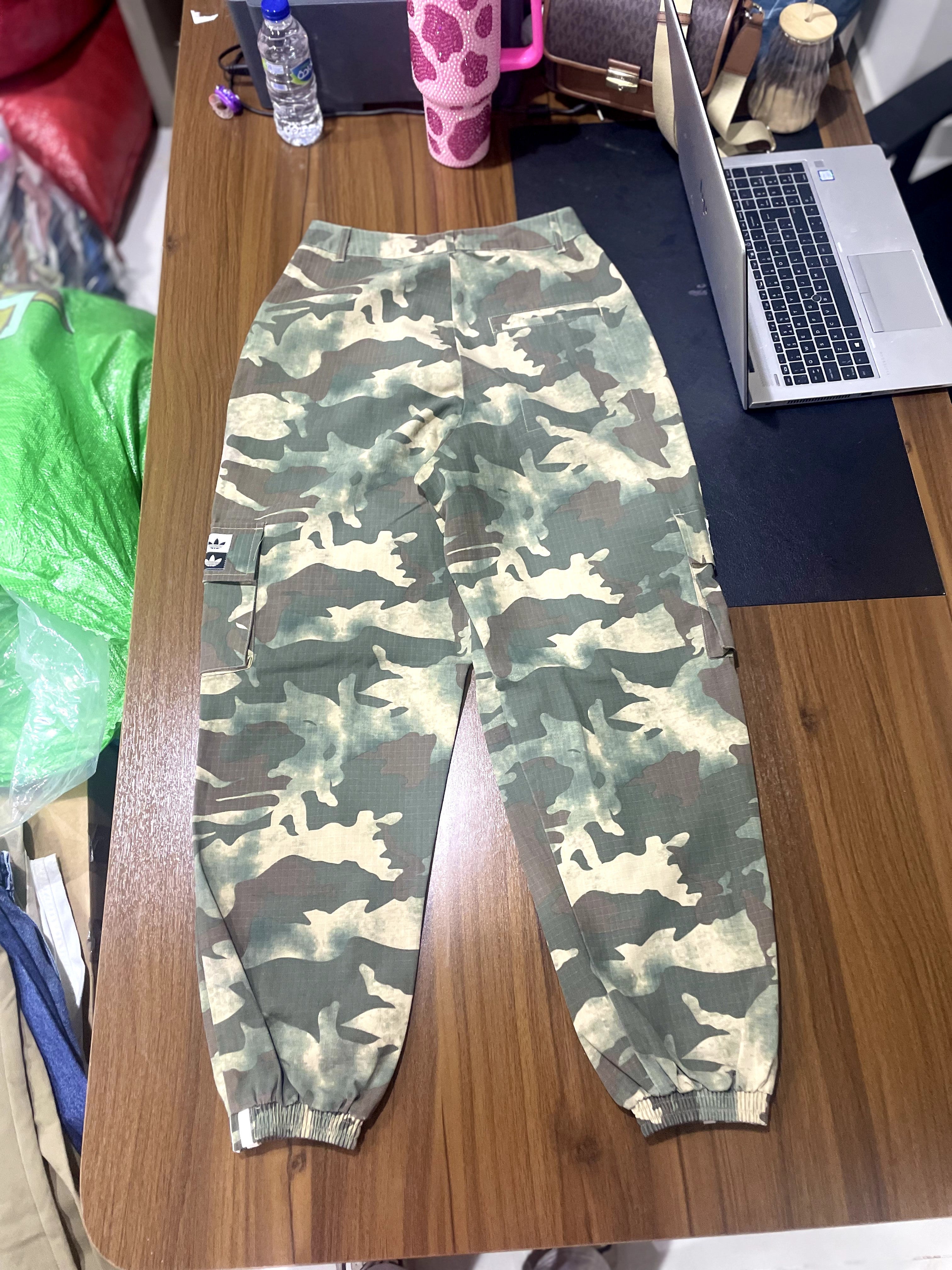 Adidas Originals Camo Ripstop Cargo Joggers with Three-Strip