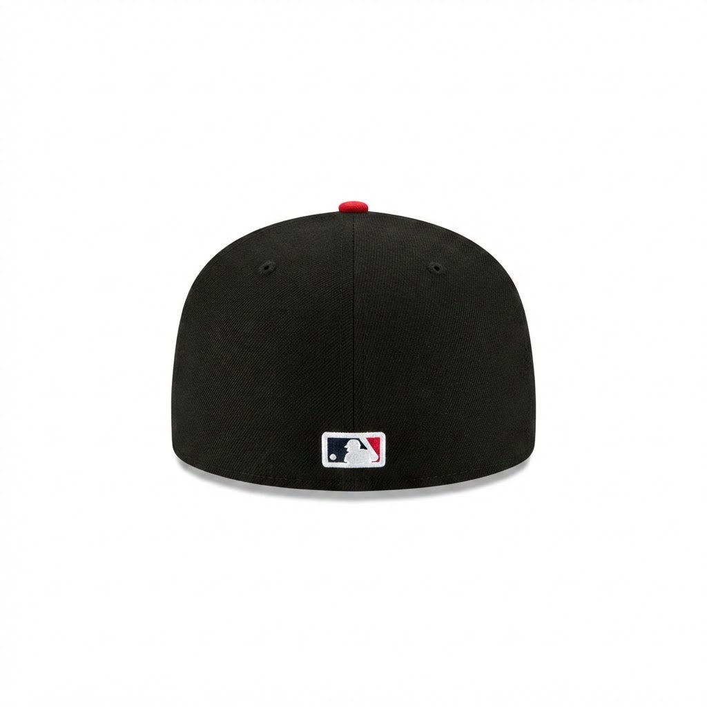 NEW ERA Unisex Black and black Flat Brim Fitted Hat