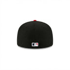 NEW ERA Unisex Black and black Flat Brim Fitted Hat