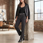 Women's Charcoal Grey High-Waisted Tailodark grey Trousers