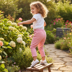 fox & bunny by sinsay Kids Pink Cotton Twill Elasticated Wai