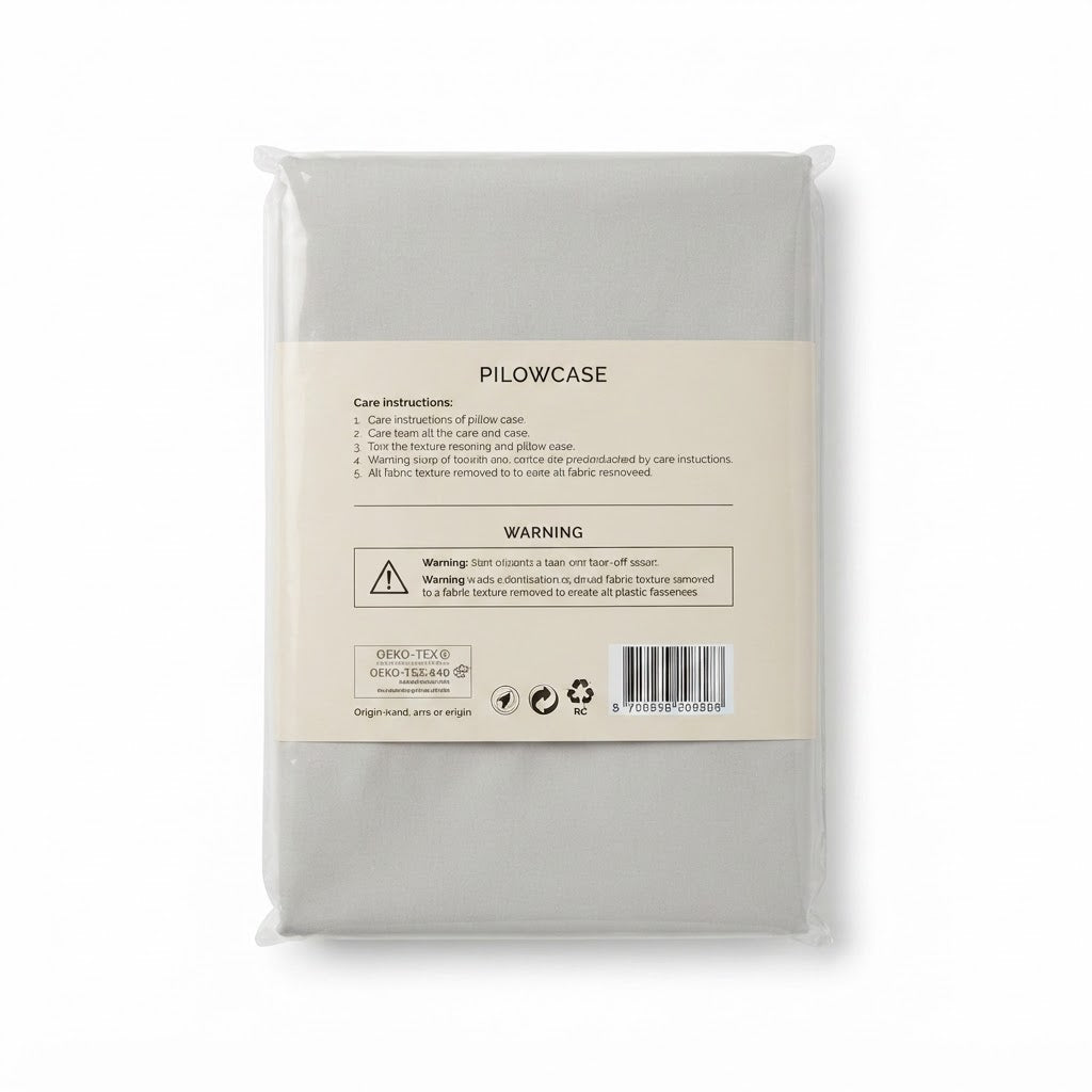 openook Light Grey 250 Thread Count Cotton Rich Pillowcase