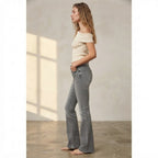 Bershka Grey Bootcut Jeans with Y2K Flap Pockets