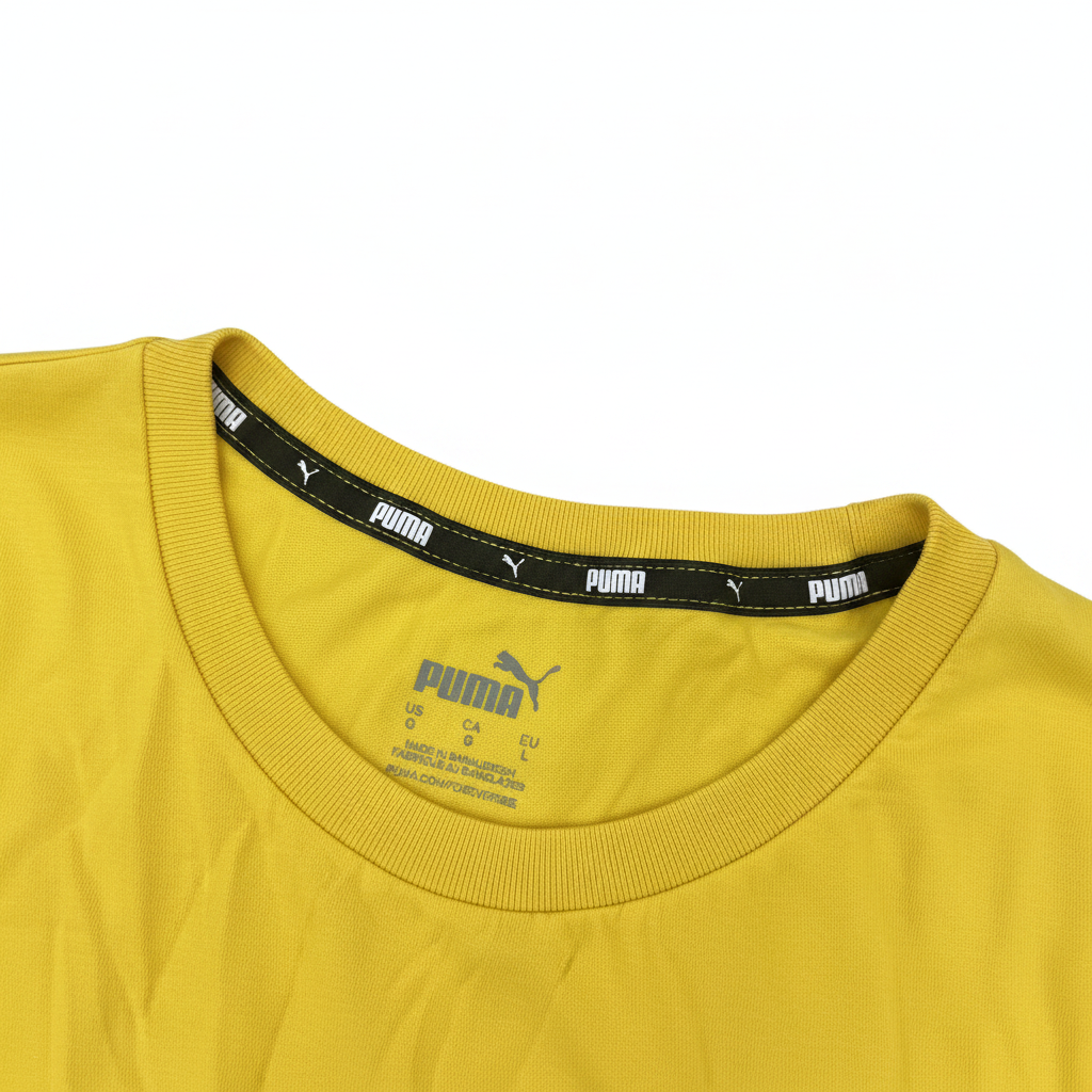 PUMA Women's Vibrant Yellow Graphic Relaxed T-Shirt