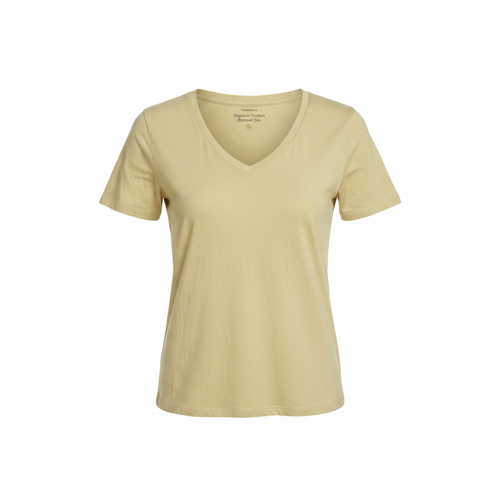 Brilliant Basics Women's Organic Cotton Relaxed V-Neck Tee
