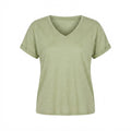 Women's Lime Green Relaxed V-Neck T-Shirt