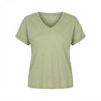 Women's Lime Green Relaxed V-Neck T-Shirt