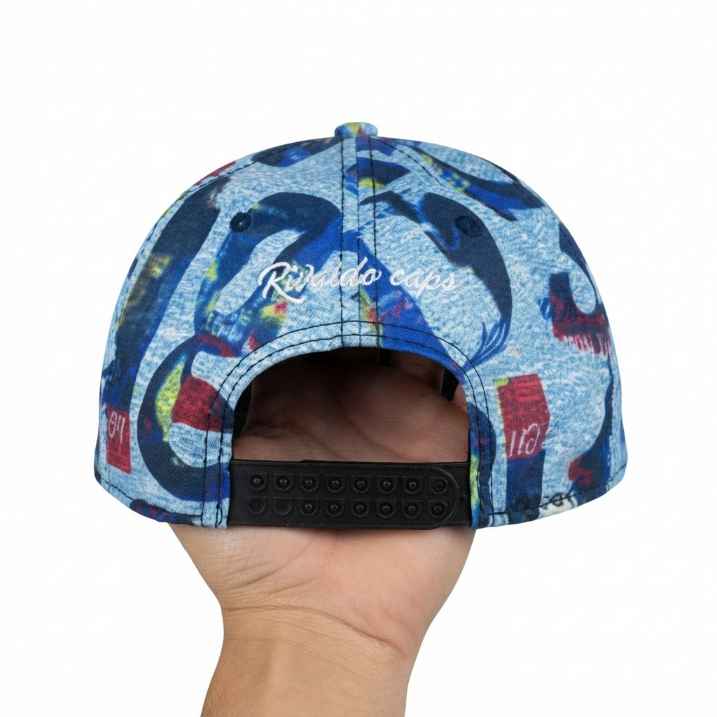 Rivaldi Blue Legends Graphic Flat-Brim Cap