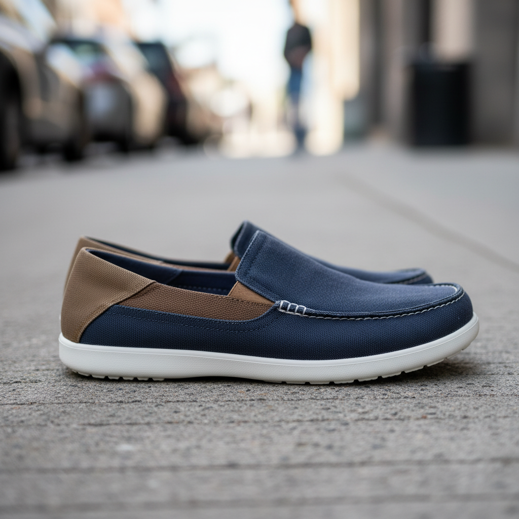 Tommy Hilfiger Men's Navy Canvas Slip-On Shoes