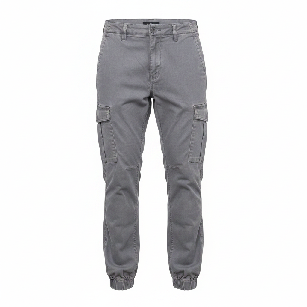 Amaci & Sons Men's Grey Cargo Jogger Pants - Size 31