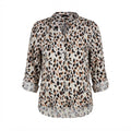 Splash Women's White Animal Print Long-Sleeve Blouse