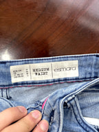 Light Wash Blue Cuffed Mid-Rise Denim Shorts