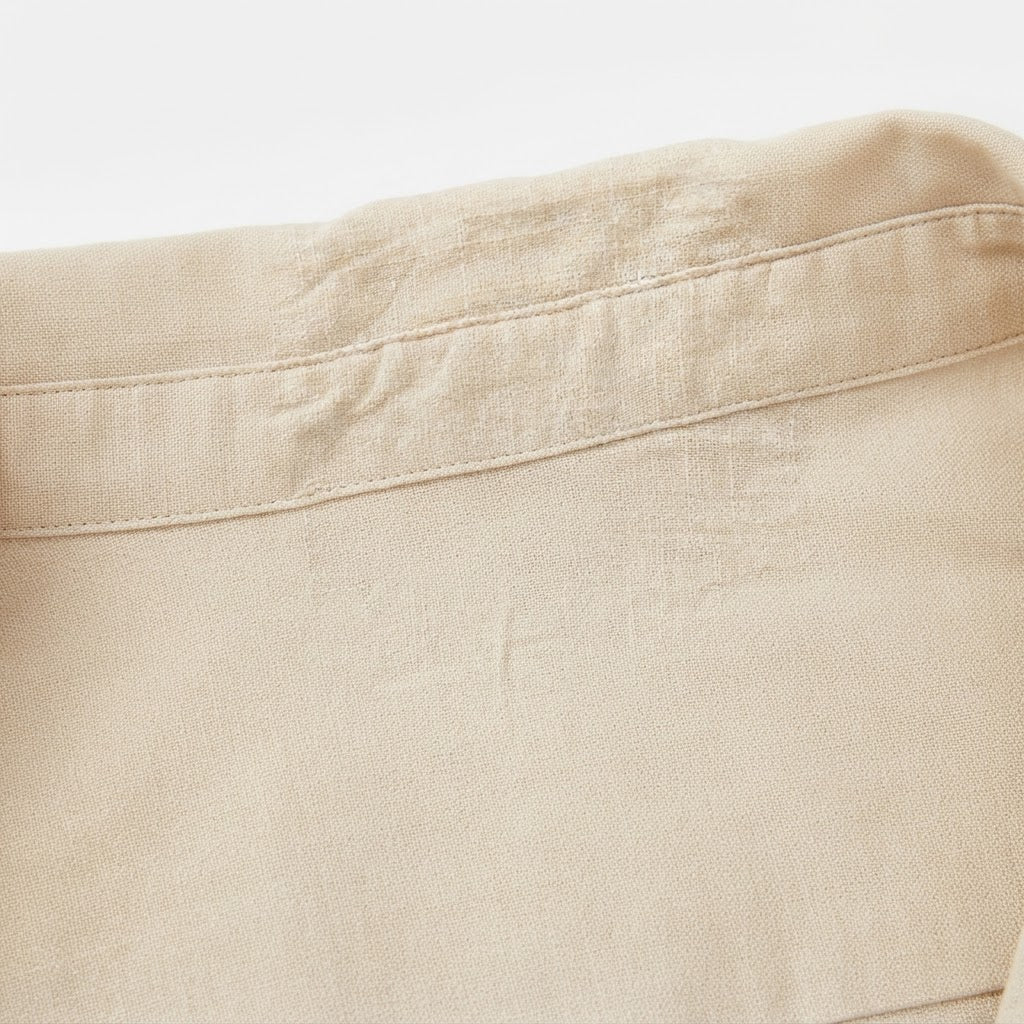 dotti. Women's Beige Relaxed Short-Sleeve Linen Blend Shirt