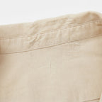 dotti. Women's Beige Relaxed Short-Sleeve Linen Blend Shirt