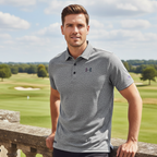 Men's Under Armour Heather Grey Performance Polo Shirt