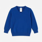 [WearU Generated:merch_clean_front] George Royal Blue Cotton Blend Regular Fit Pullover – front view