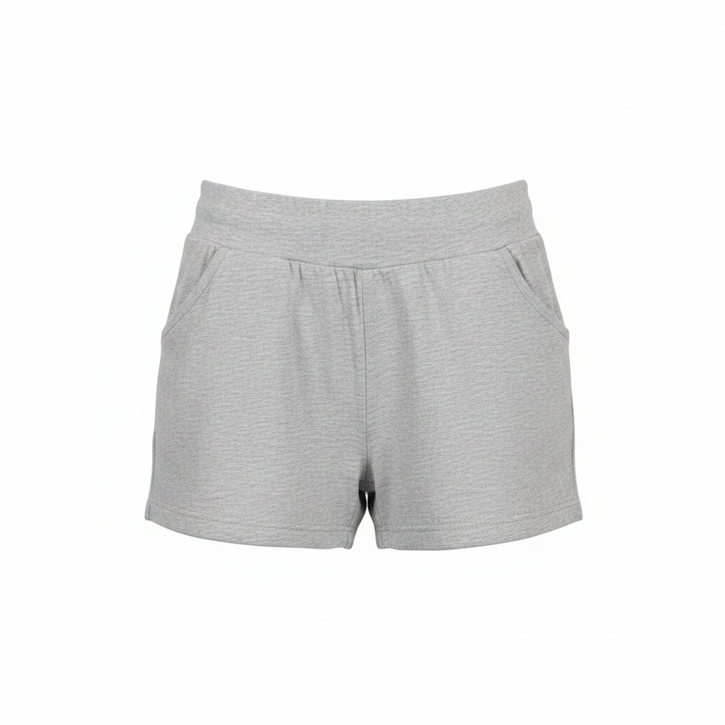 Women's Grey Marl Jersey Drawstring Shorts