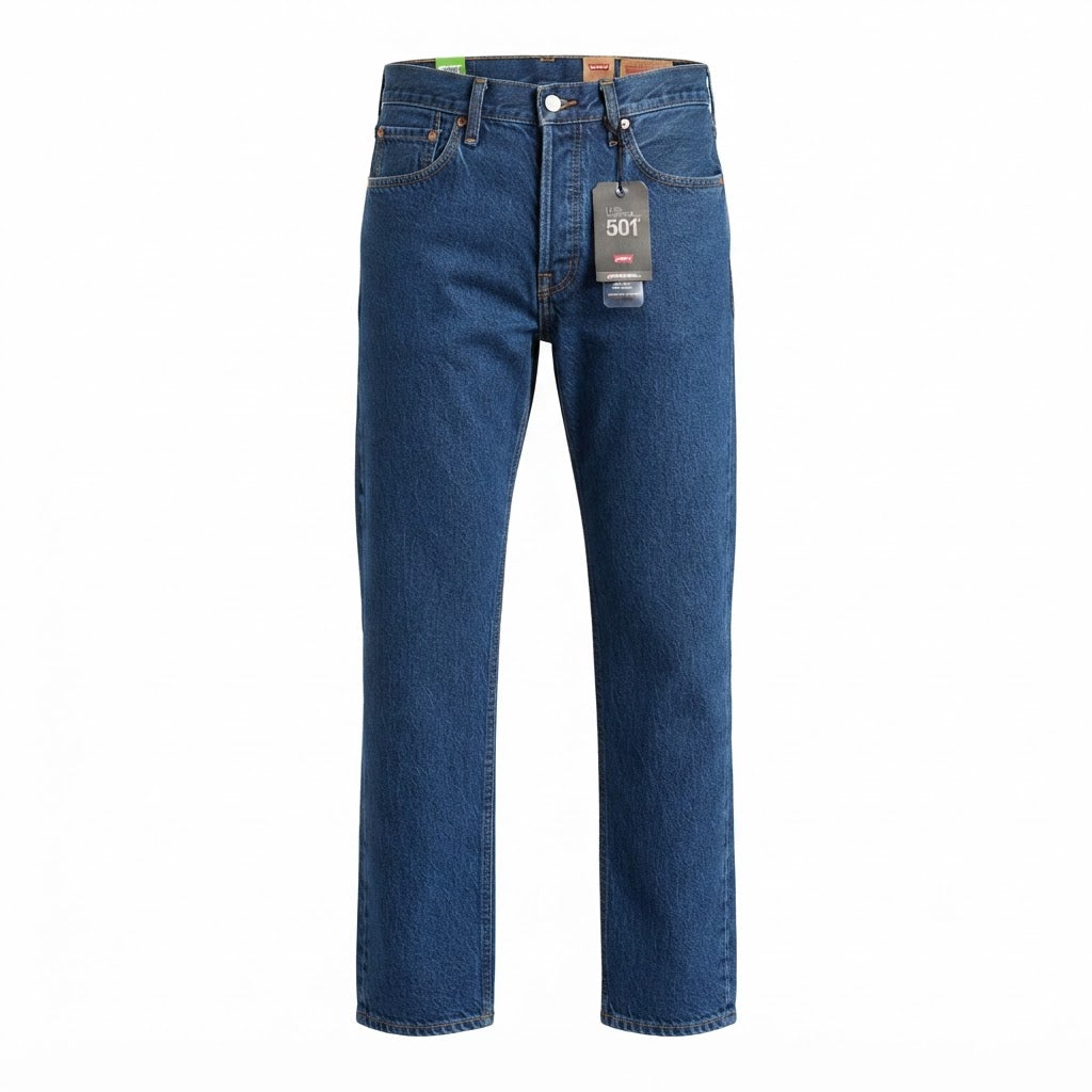 Levi's Indigo Blue Straight Leg Jeans with Button Fly