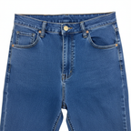 High-Waisted Blue Flared Denim Jeans - Unisex