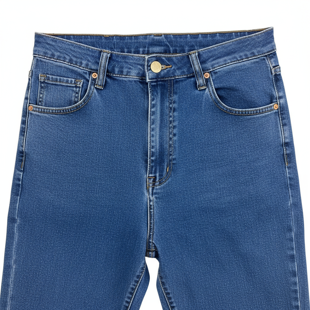 High-Waisted Blue Flared Denim Jeans - Unisex