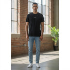 Calvin Klein Jeans Black Short-Sleeve T-Shirt with White Log