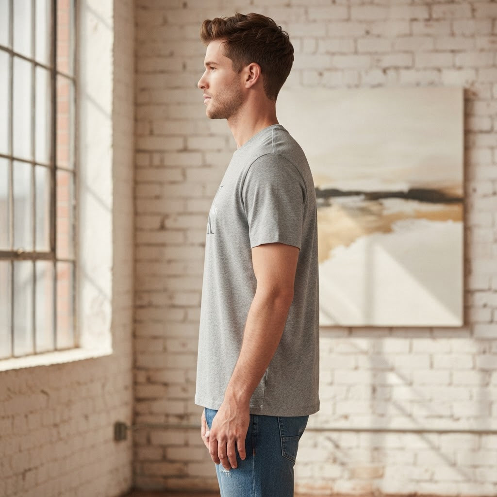 Calvin Klein Jeans Calvin Klein Jeans Heather Grey Graphic T