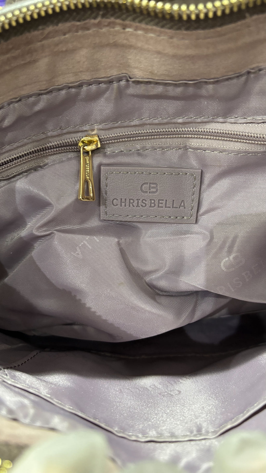 Chrisbella Dark Brown Textured Top-Handle Tote