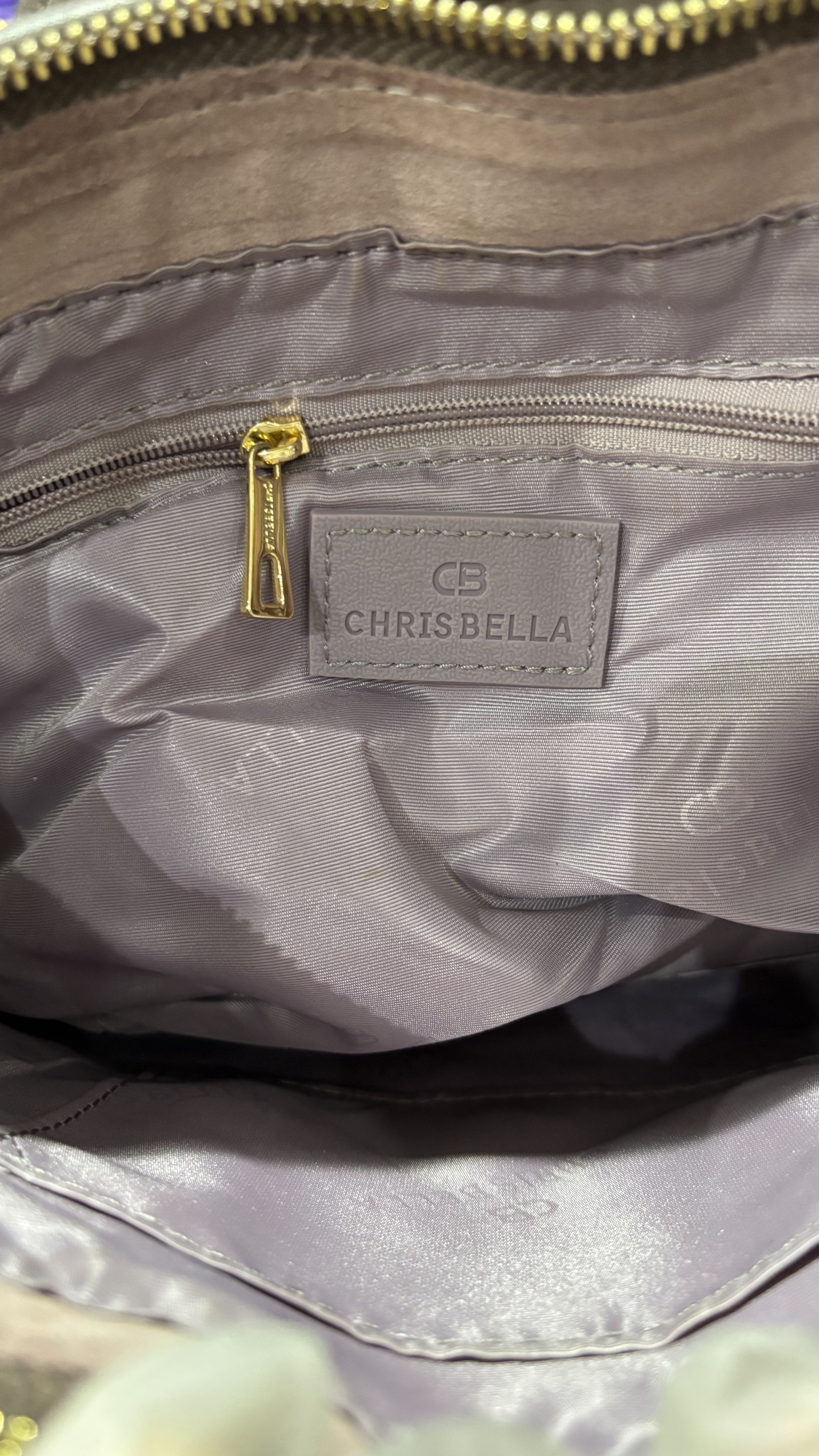 Chrisbella Dark Brown Textured Top-Handle Tote