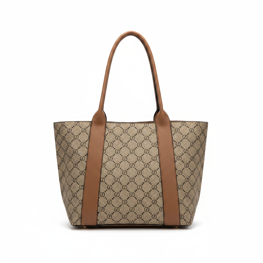 Bessie London Monogram Tote Bag with Matching Pouch