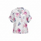 L.A. Angels Women's Floral Print V-Neck Blouse - XL