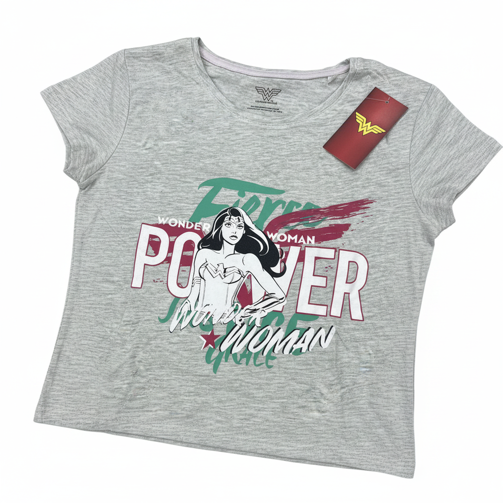 Wonder Woman Grey Heather Long Sleeve T-Shirt Dress