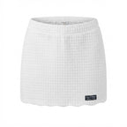 SHEIN White Quilted Grid Mini Skirt for Girls