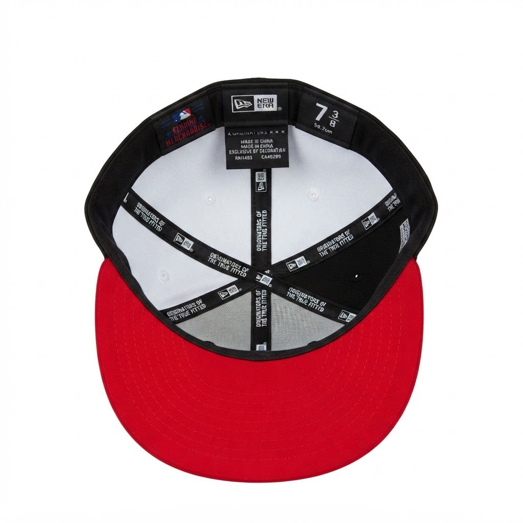 NEW ERA Unisex Black and black Flat Brim Fitted Hat