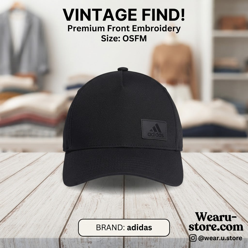adidas Adidas Black Structured Curved Brim Performance Cap