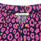 Women's Pink Leopard Print Pleated Maxi Skirt
