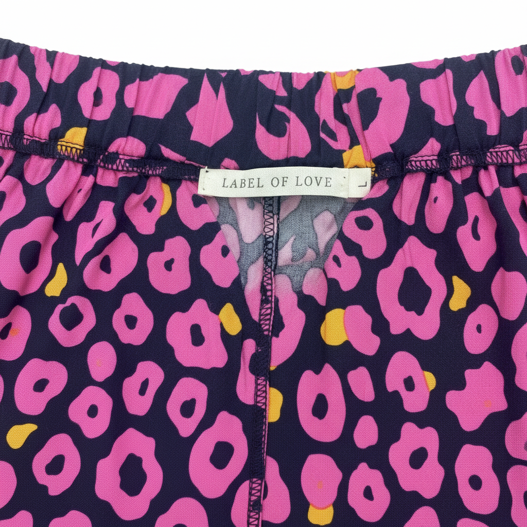 Women's Pink Leopard Print Pleated Maxi Skirt