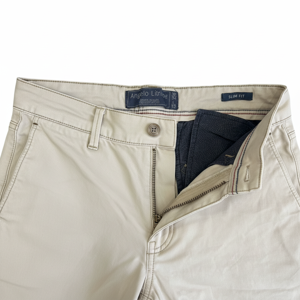Men's Slim Fit Beige Chino Pants