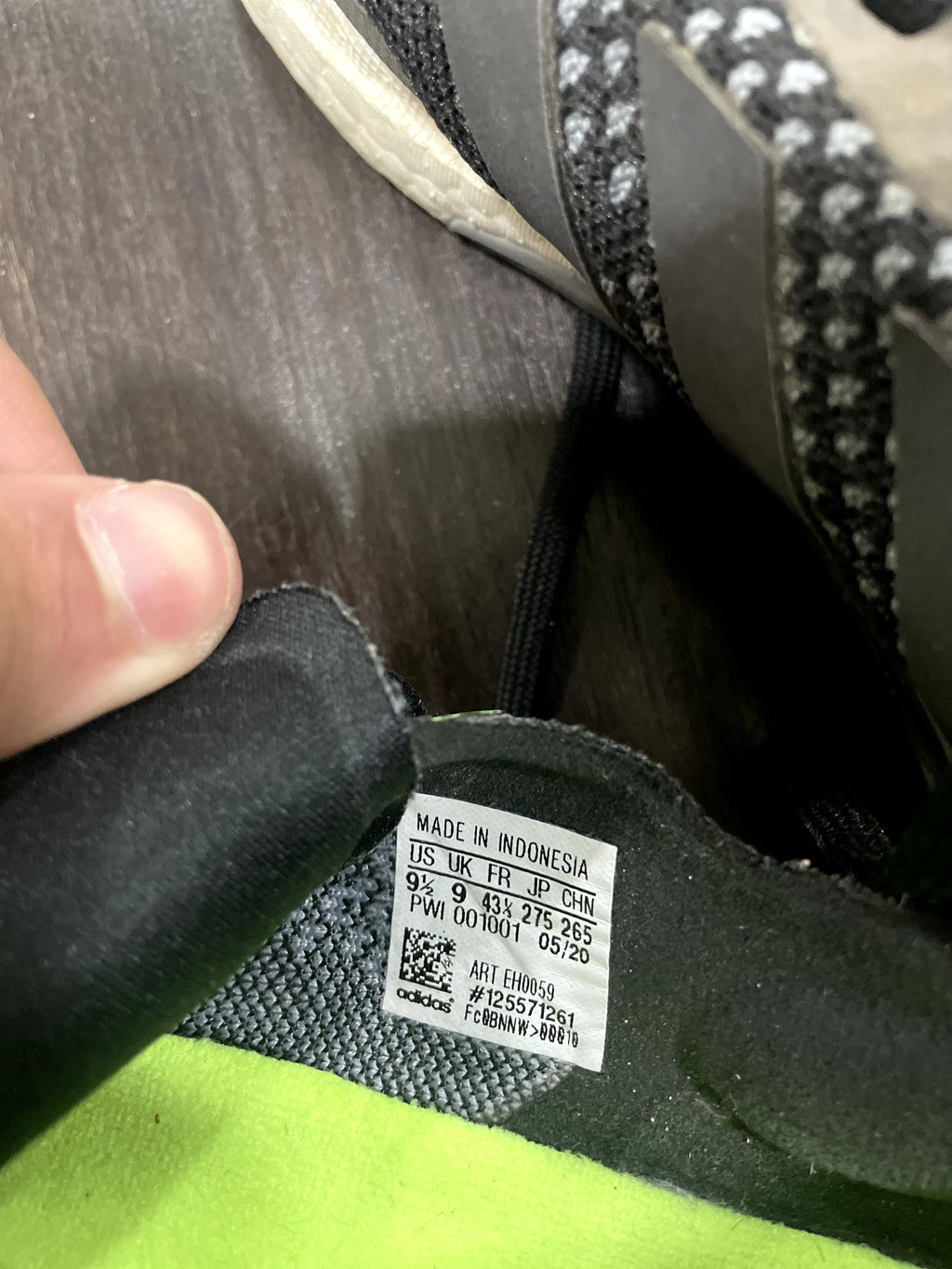 adidas Adidas Grey & Neon Mesh Running Sneakers