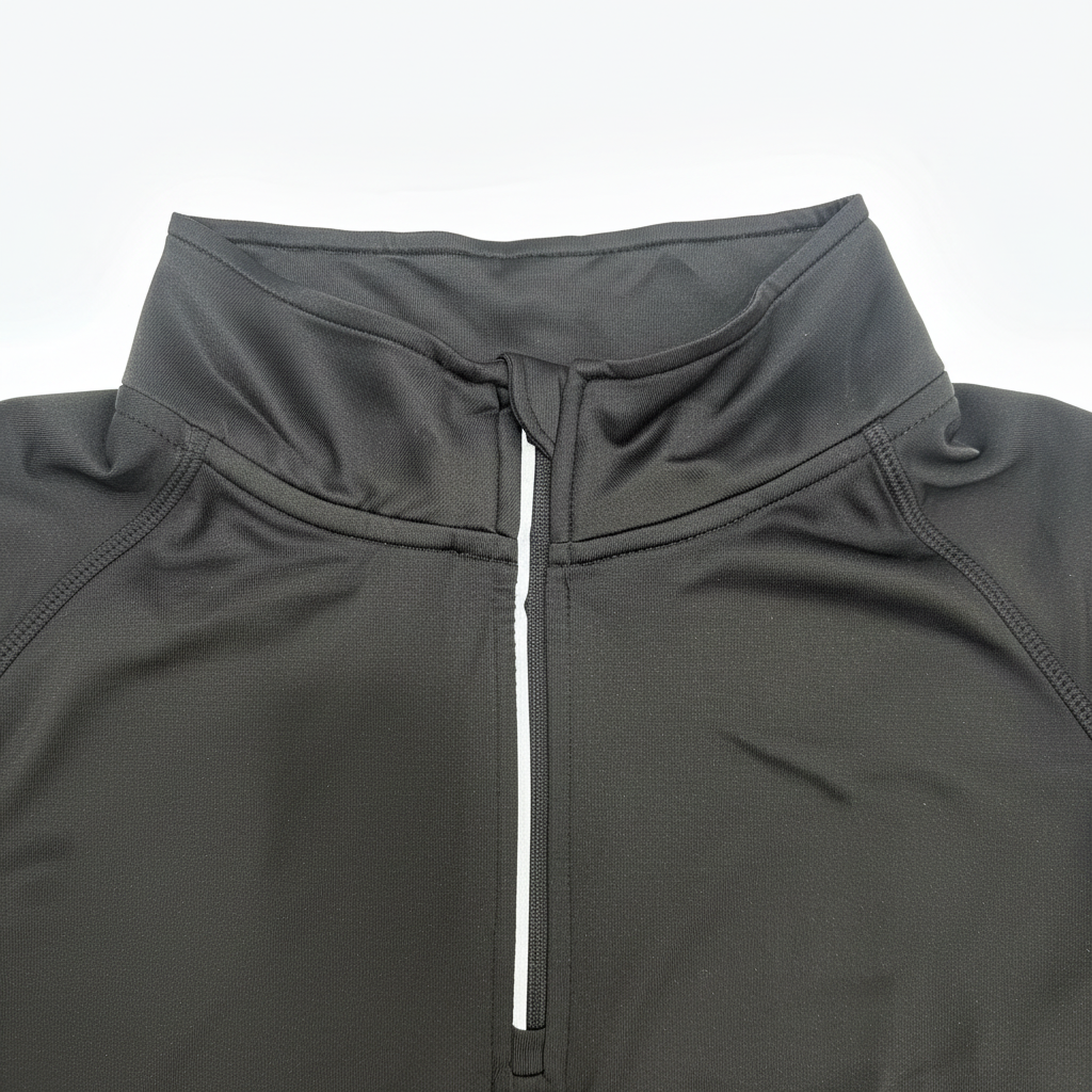 Crivit Men's Black Quarter-Zip Long Sleeve Athletic Top