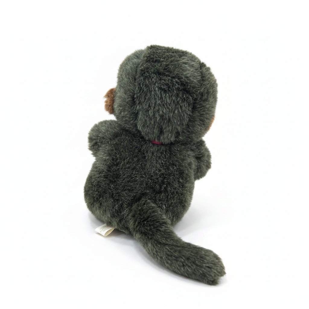 Premium Plush Monkey Toy with Pink Ribbon