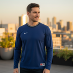 Nike Men's Navy Blue Team Athletic Crew Neck T-Shirt