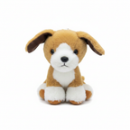 Premium Brown and White Cuddly Dog Plush Toy
