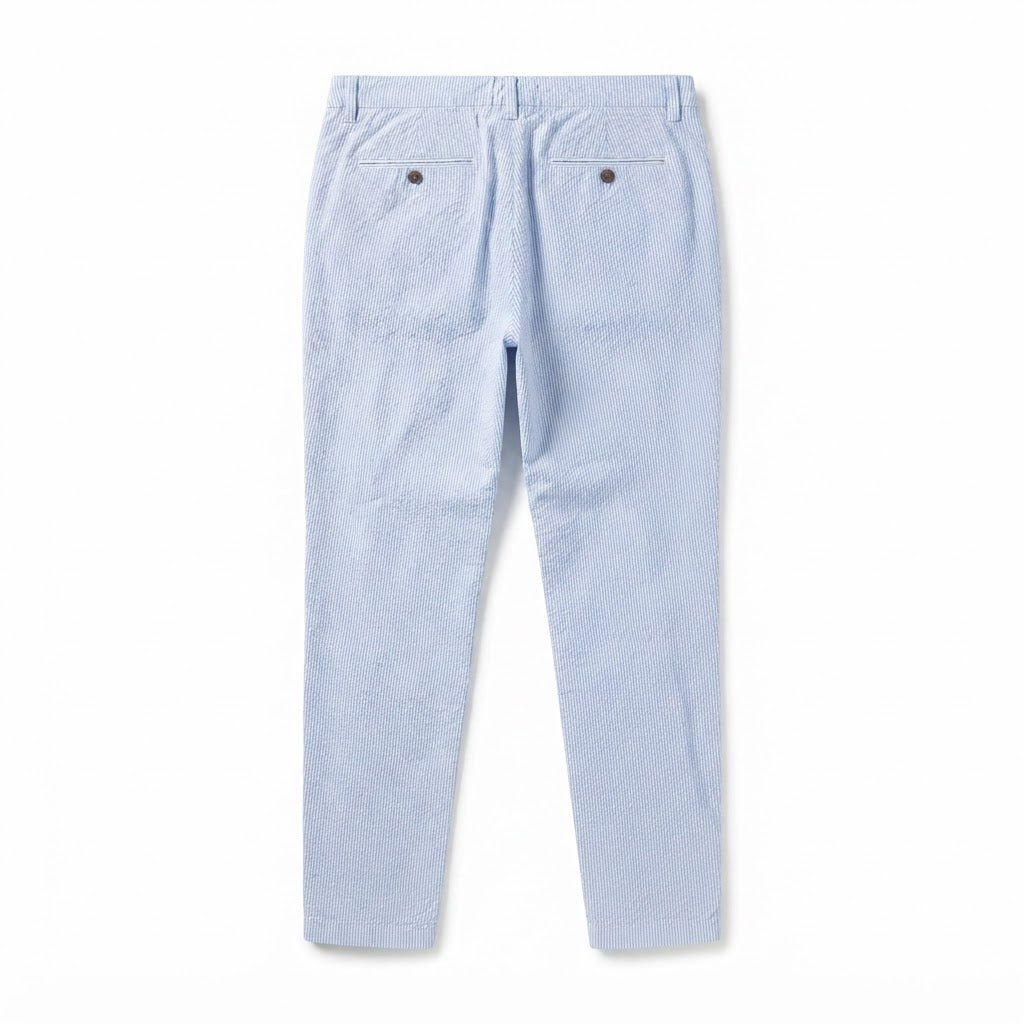 H&M L.O.G.G. Women's Blue and light blue Striped Tailored Tr