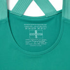 NANGAPARBAT Women's Mint Green Cross-Back Activewear Tank To