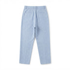 Women's Light Blue High-Waisted Pleated Trousers