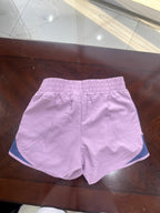 Lilac and Slate Blue Color-Block Athletic Running Shorts