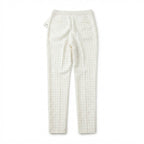 ZARA BASIC Women's White Polka Dot Tailowhite Slim-Fit Trous