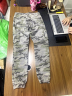 BLACK STEEL Olive Camo Ripstop Cargo Jogger Trousers