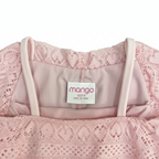 mango Girls Pink Lace Cold-Shoulder Top